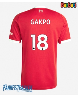 Liverpool Cody Gakpo #18 Tricou Fotbal Replică 2025-26 Barbati Acasa